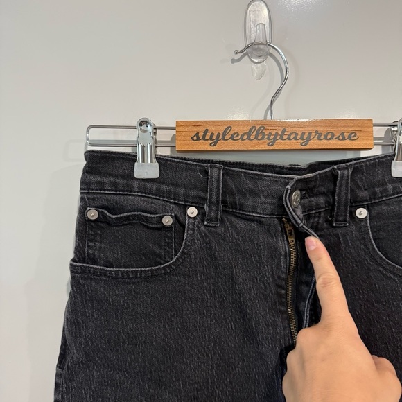 Madewell The '90s Straight Jean Black Denim Jeans - Picture 13 of 14